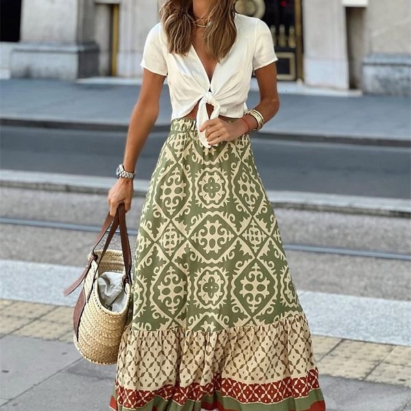 skirts jastie boho retro floral print summer high waist aline pleated long casual holiday beach 230417, Black
skirts jastie boho retro floral print summer high waist aline pleated long casual holiday beach 230417, Black
