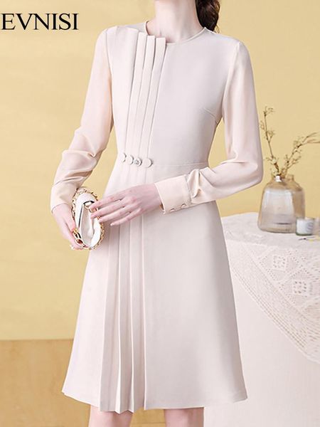dresses evnisi 2022 new autumn elegant dress for women pleated spring midlength milky solid aline dresses folds office lady vestidos, Black;gray
dresses evnisi 2022 new autumn elegant dress for women pleated spring midlength milky solid aline dresses folds office lady vestidos, Black;gray