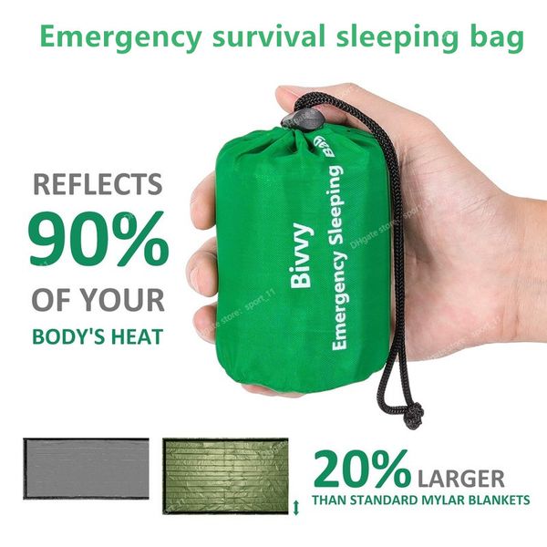 waterproof lightweight thermal emergency sleeping bag bivy sack - survival blanket bags camping, hiking, outdoor, activities camping hikings
waterproof lightweight thermal emergency sleeping bag bivy sack - survival blanket bags camping, hiking, outdoor, activities camping hikings
