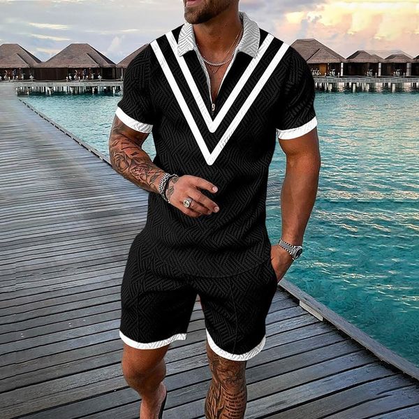 men's tracksuits summer men's clothing polo shirts with short sleeve 2 piece sets tracksuit shorts man suit lapel social dress t-s, Gray
men's tracksuits summer men's clothing polo shirts with short sleeve 2 piece sets tracksuit shorts man suit lapel social dress t-s, Gray