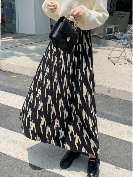 dresses new autumn and winter women's houndstooth midi knitted skirts elastic high waist pleated korean style casual fashion skirts, White;black
dresses new autumn and winter women's houndstooth midi knitted skirts elastic high waist pleated korean style casual fashion skirts, White;black