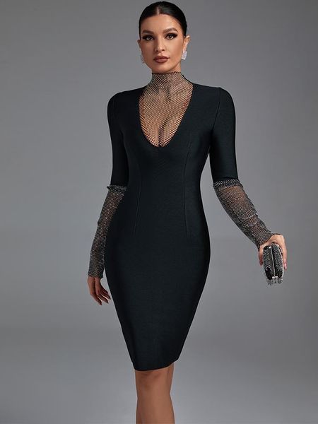 dresses long sleeve bandage dress 2022 new women's black bodycon dress elegant evening club party dress summer, Black;gray
dresses long sleeve bandage dress 2022 new women's black bodycon dress elegant evening club party dress summer, Black;gray