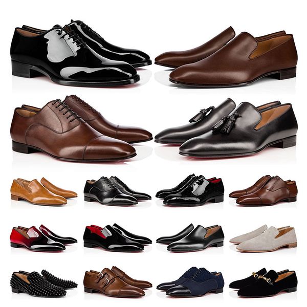 2023 mens dress shoes casual luxury designers genuine patent leather rivets red shoe gradient flat men business party wedding oxfords, Black
2023 mens dress shoes casual luxury designers genuine patent leather rivets red shoe gradient flat men business party wedding oxfords, Black