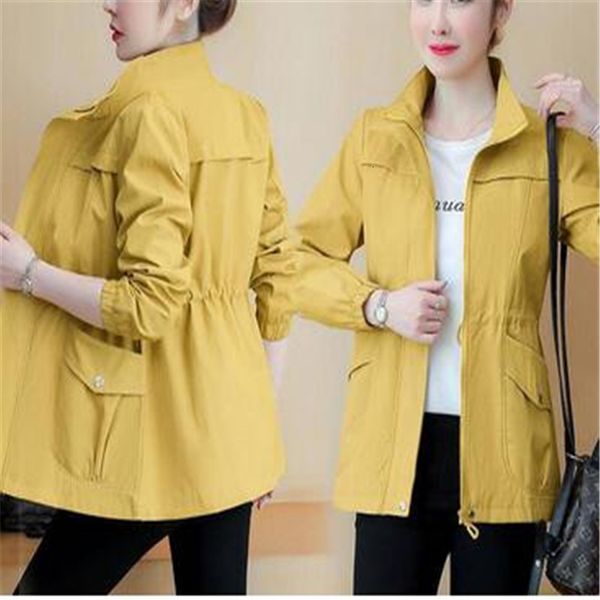 women's jackets 2023 spring autumn women trench coat korean short ladies solid lining windbreaker female basic outwear gabardina mujer, Black;brown
women's jackets 2023 spring autumn women trench coat korean short ladies solid lining windbreaker female basic outwear gabardina mujer, Black;brown