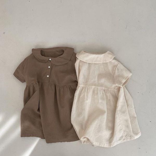 girl s dresses simple loose straight kids cute peter pan collar children cotton short sleeves for summer 230417, Red;yellow
girl s dresses simple loose straight kids cute peter pan collar children cotton short sleeves for summer 230417, Red;yellow