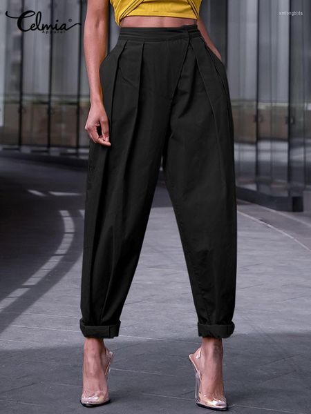 casual pleated harem celmia elegant 2023 solid long trousers streetwear summer high waist pantalon capris, Black;white
casual pleated harem celmia elegant 2023 solid long trousers streetwear summer high waist pantalon capris, Black;white