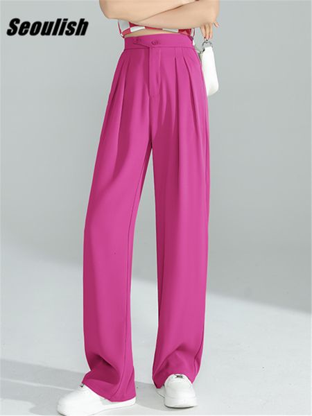 women's pants capris seoulish high waist wide leg women's pants spring summer buttons female elegant minimalism straight loose tro, Black;white
women's pants capris seoulish high waist wide leg women's pants spring summer buttons female elegant minimalism straight loose tro, Black;white