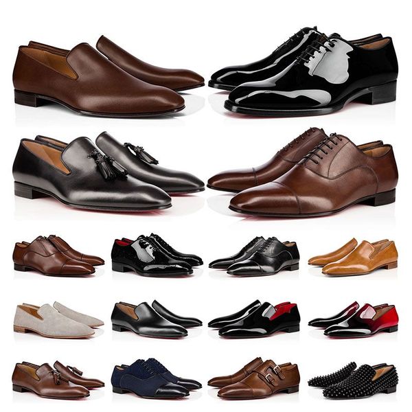 2023 mens dress shoes luxury designers genuine leather rivets patent leather red shoe brown flat men outdoor business party wedding oxfords, Black
2023 mens dress shoes luxury designers genuine leather rivets patent leather red shoe brown flat men outdoor business party wedding oxfords, Black