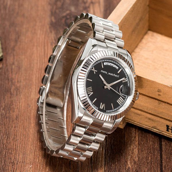 classic men's watch 41mm automatic movement all stainless steel watch 2813 mechanical watch waterproof, Slivery;brown
classic men's watch 41mm automatic movement all stainless steel watch 2813 mechanical watch waterproof, Slivery;brown