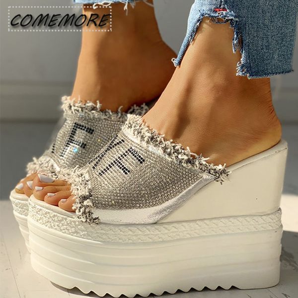 slippers shoes for women sandals summer crystals leisure platform wedges high heels mules slippers outside round head white footwear 230418, Black
slippers shoes for women sandals summer crystals leisure platform wedges high heels mules slippers outside round head white footwear 230418, Black