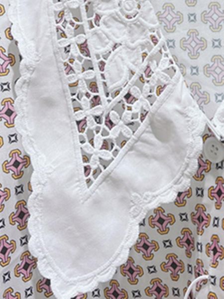shirts women puff sleeve shirts ethnic print lace hollow out peter pan collar female 2022 autumn blouses, White
shirts women puff sleeve shirts ethnic print lace hollow out peter pan collar female 2022 autumn blouses, White