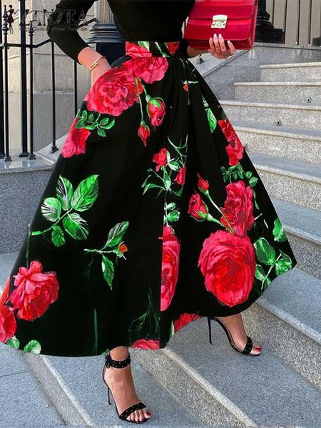 dresses zanzea chic floral printed skirts 2022 women elegant high waist swing jupes bohemain long a line saias holiday casual maxi skirt, Black;gray
dresses zanzea chic floral printed skirts 2022 women elegant high waist swing jupes bohemain long a line saias holiday casual maxi skirt, Black;gray