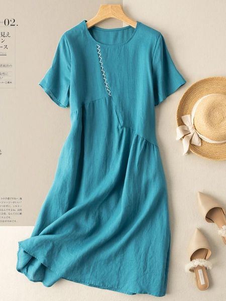 dresses 100% cotton women summer casual dress new arrival 2022 vintage style solid color loose female aline long dresses d330, Black;gray
dresses 100% cotton women summer casual dress new arrival 2022 vintage style solid color loose female aline long dresses d330, Black;gray