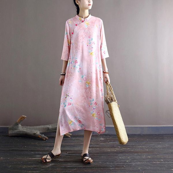 dresses johnature women vintage stand dresses print floral cotton linen cheongsam 2021 summer new seven sleeve aline women dresses, Black;gray
dresses johnature women vintage stand dresses print floral cotton linen cheongsam 2021 summer new seven sleeve aline women dresses, Black;gray