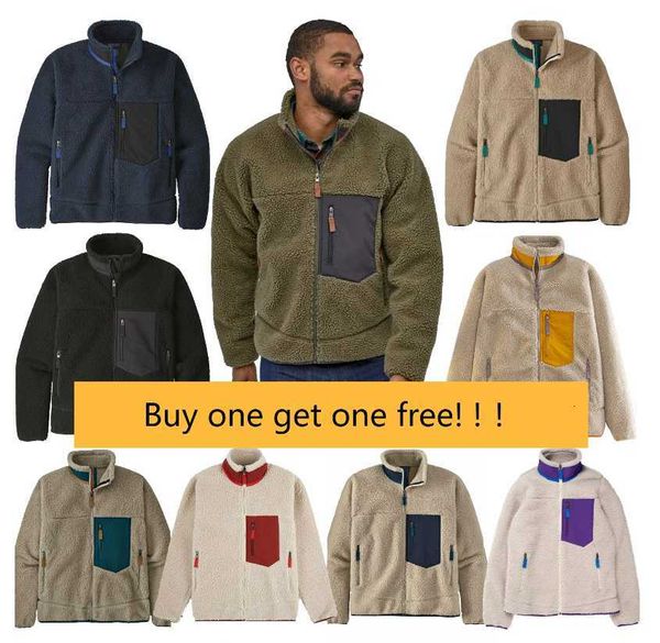 patagonias men fleece jacket classic retro mens thick warm down designer models lamb cashmere stand collar couple winter coat 03, Black;brown
patagonias men fleece jacket classic retro mens thick warm down designer models lamb cashmere stand collar couple winter coat 03, Black;brown