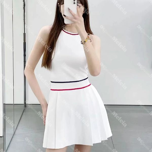 women casual white dresses classic vintage knit dress fashion designer clothes letter luxurious senior sleeveless dress for ladies, Black;gray
women casual white dresses classic vintage knit dress fashion designer clothes letter luxurious senior sleeveless dress for ladies, Black;gray