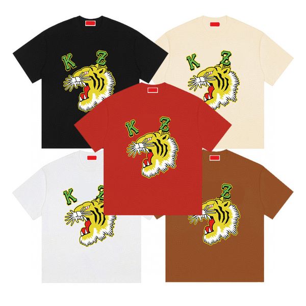 men's t-shirt new designer luxury fashion pure cotton embroidery tiger letter printing sweat-absorbing and breathable couple clothes, White;black
men's t-shirt new designer luxury fashion pure cotton embroidery tiger letter printing sweat-absorbing and breathable couple clothes, White;black