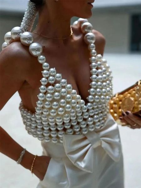 camisoles tanks hand made high gloss pearl beads crop v neck nonstretch adjustable chain elegant ladies summer streetwear 230418, Black;white
camisoles tanks hand made high gloss pearl beads crop v neck nonstretch adjustable chain elegant ladies summer streetwear 230418, Black;white