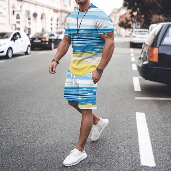 men's tracksuits summer fashion men's 2 piece set tracksuits casual short sleeves print t-shirtshorts pants suits men's cloth, Gray
men's tracksuits summer fashion men's 2 piece set tracksuits casual short sleeves print t-shirtshorts pants suits men's cloth, Gray