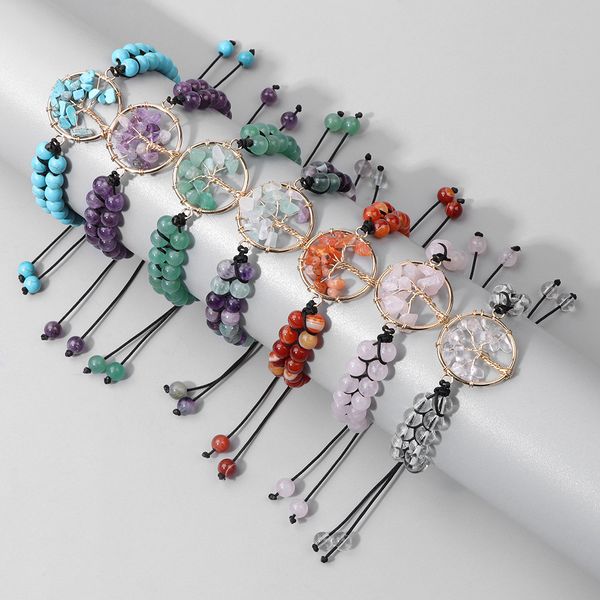 tree of life bracelet natural chip stone adjustable double layer round beaded bracelet healing gravel crystal gemstone bracelets, Golden;silver
tree of life bracelet natural chip stone adjustable double layer round beaded bracelet healing gravel crystal gemstone bracelets, Golden;silver