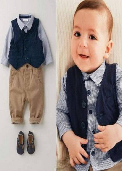 new spring autumn baby boys 3pcs clothes set kids plaid shirt waistcoat pants clothing suit children boy outfits w0362379412, White
new spring autumn baby boys 3pcs clothes set kids plaid shirt waistcoat pants clothing suit children boy outfits w0362379412, White