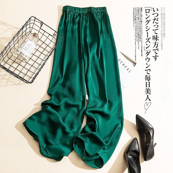 capris korean style high waist acetate wide leg pants women's silk trousers acetate satin pants anklelength women summer trousers, Black;white
capris korean style high waist acetate wide leg pants women's silk trousers acetate satin pants anklelength women summer trousers, Black;white
