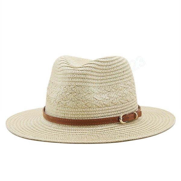 straw hat for women men summer wide brim sun protection beach cap panama fedora jazz hat, Blue;gray
straw hat for women men summer wide brim sun protection beach cap panama fedora jazz hat, Blue;gray