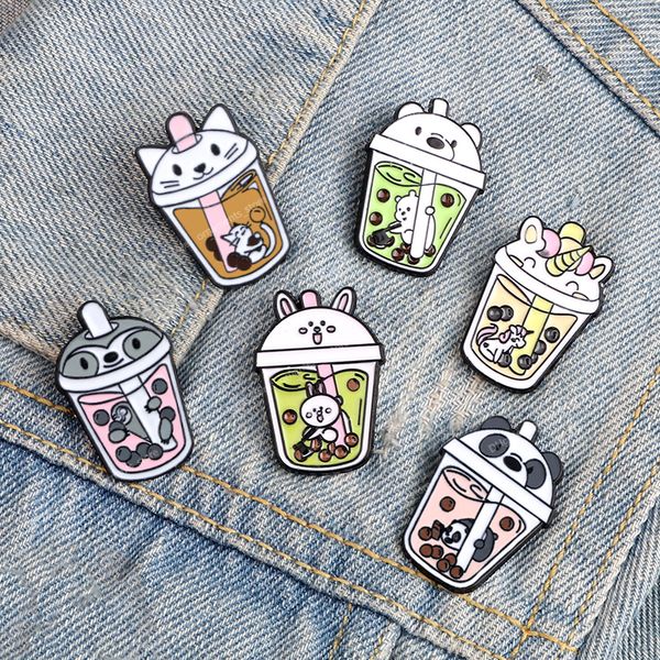 cute bubble tea enamel pins cartoon milk tea brooch with animals panda cats unicorn badge for kids jacket backpack jewelry gifts fashion jew, Gray
cute bubble tea enamel pins cartoon milk tea brooch with animals panda cats unicorn badge for kids jacket backpack jewelry gifts fashion jew, Gray