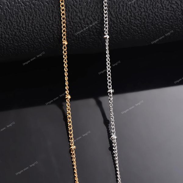 1pc width 1.5mm stainless steel bead link chain necklace diy jewelry making for pendant necklace bracelet foot jewelry fashion jewelryneckla, Silver
1pc width 1.5mm stainless steel bead link chain necklace diy jewelry making for pendant necklace bracelet foot jewelry fashion jewelryneckla, Silver