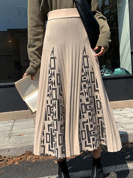 dresses surmiitro knit midi long pleated skirt women 2022 winter korean fashion warm geometric print a line high waist skirt female, White;black
dresses surmiitro knit midi long pleated skirt women 2022 winter korean fashion warm geometric print a line high waist skirt female, White;black