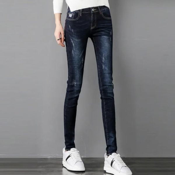 jeans high waisted pencil ripped skinny jeans women's slim streetwear new korean fashion trousers pantalones de mujer cintura alta, Blue
jeans high waisted pencil ripped skinny jeans women's slim streetwear new korean fashion trousers pantalones de mujer cintura alta, Blue
