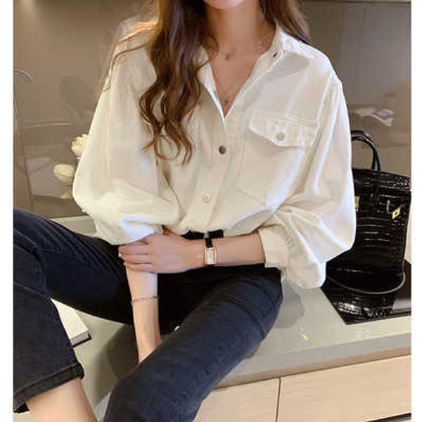 dongmen white korea polyester shirt women's 2023 spring and autumn season new design feel loose long sleeve
dongmen white korea polyester shirt women's 2023 spring and autumn season new design feel loose long sleeve