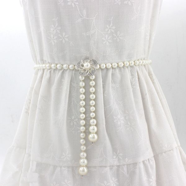female korean version of the sweet bow dress pearl waist chain ladies fashion decorative thin belt nine
female korean version of the sweet bow dress pearl waist chain ladies fashion decorative thin belt nine