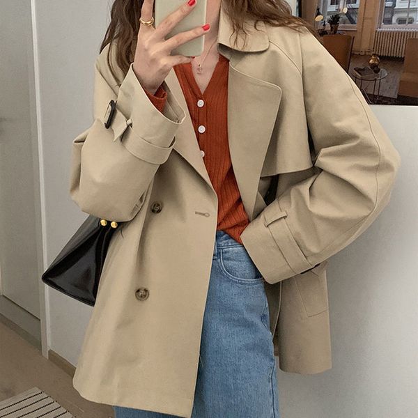women's jackets dayifun short trench coat women korean fashion tunic jacket casual female blouses lapel straight windbreaker office lad, Black;brown
women's jackets dayifun short trench coat women korean fashion tunic jacket casual female blouses lapel straight windbreaker office lad, Black;brown