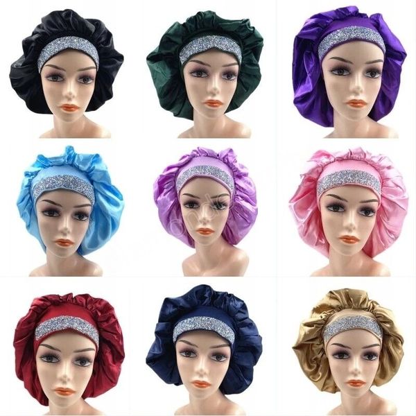 solid color satin rhinestone wide elastic band nightcap fashion african womens rayon hair care beauty sleep hats, Blue;gray
solid color satin rhinestone wide elastic band nightcap fashion african womens rayon hair care beauty sleep hats, Blue;gray