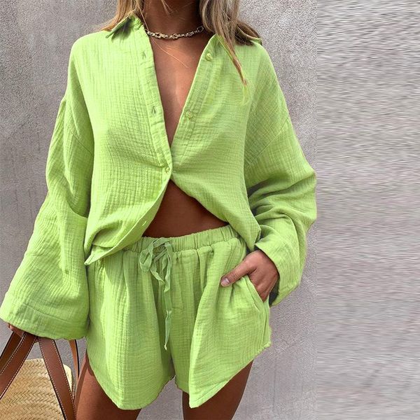shirts women casual tracksuit shorts set summer long sleeve shirt and mini drawstring shorts suit lounge wear two piece set 21776, White
shirts women casual tracksuit shorts set summer long sleeve shirt and mini drawstring shorts suit lounge wear two piece set 21776, White