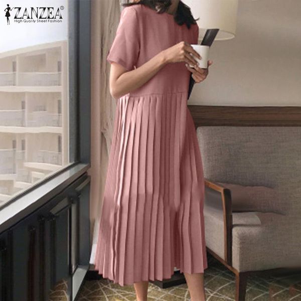 dresses women spring shirt dress 2022 zanzea holiday party solid dresses loose pleated o neck short sleeve vestidos oversized robe femme, Black;gray
dresses women spring shirt dress 2022 zanzea holiday party solid dresses loose pleated o neck short sleeve vestidos oversized robe femme, Black;gray