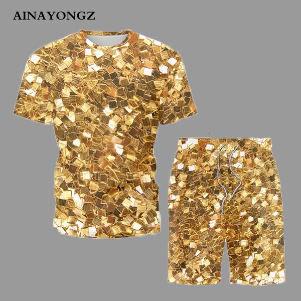 men's tracksuits trend men clothing summer short sets shiny gold digital printing t shirt shorts suit beach casual attire male outfits, Gray
men's tracksuits trend men clothing summer short sets shiny gold digital printing t shirt shorts suit beach casual attire male outfits, Gray