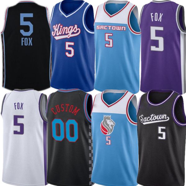 basketball jerseys keegan 13 murray deaaron 5 fox richaun 22 holmes 41 trey lyles justin 9 holiday domantas 10 sabonis jeremy 26 lamb barnes, Black;red