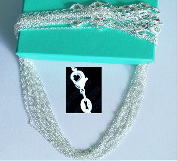 strands strings wholesale price 50 pcs / lot s925 stamped silver color plated 1mm link rolo chains 16"---24" inch fashion jewelry, Black
strands strings wholesale price 50 pcs / lot s925 stamped silver color plated 1mm link rolo chains 16"---24" inch fashion jewelry, Black