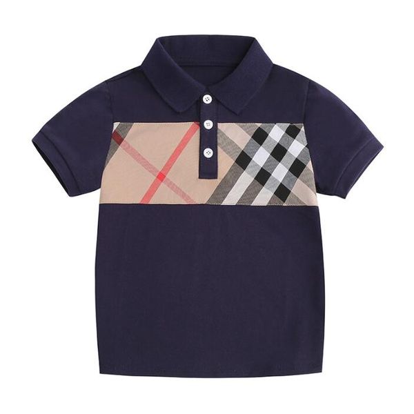 Cute Baby Boys Summer Plaid T-shirts Kids Short Sleeve T-shirt Cotton Children Turn-down Collar Shirt Child Soft Breathable Tops Tees, Dark blue
Cute Baby Boys Summer Plaid T-shirts Kids Short Sleeve T-shirt Cotton Children Turn-down Collar Shirt Child Soft Breathable Tops Tees, Dark blue