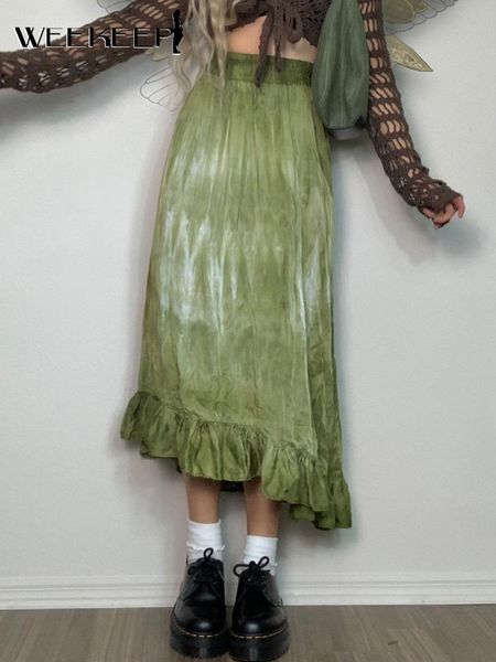 dresses weekeep grunge green tie dye midi skirts women elastic high waist loose long skirts female mall goth fairycore clothes y2k retro, White;black
dresses weekeep grunge green tie dye midi skirts women elastic high waist loose long skirts female mall goth fairycore clothes y2k retro, White;black