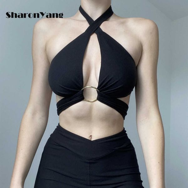 women's tanks camis sleeveless bandage halter wrap chest hollow out tank women fashion streetwear outfits halter white corset j230417
women's tanks camis sleeveless bandage halter wrap chest hollow out tank women fashion streetwear outfits halter white corset j230417