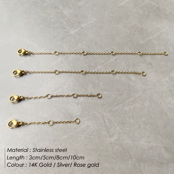 e-manco stainless steel extension extended tail chain lobster clasps connector diy jewelry making findings bracelet necklaces jewelry making, Blue;slivery
e-manco stainless steel extension extended tail chain lobster clasps connector diy jewelry making findings bracelet necklaces jewelry making, Blue;slivery