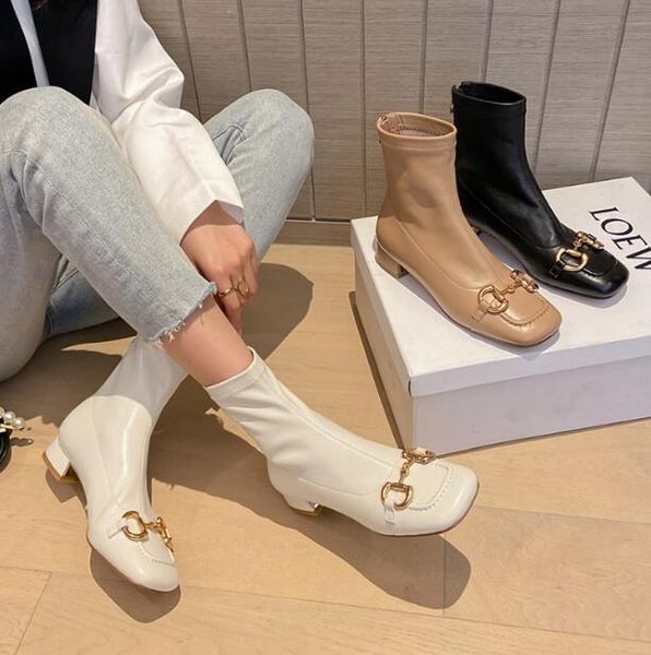 beige white black low heel boots fashion gold metal buckle zipper booties slim short boot shoes
beige white black low heel boots fashion gold metal buckle zipper booties slim short boot shoes