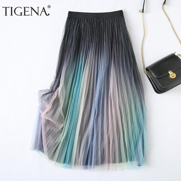 dresses tigena beautiful gradient tulle long skirt women fashion 2021 spring summer korean a line high waist pleated skirt female lady, White;black
dresses tigena beautiful gradient tulle long skirt women fashion 2021 spring summer korean a line high waist pleated skirt female lady, White;black