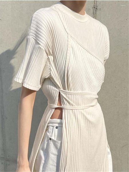 t-shirt t vintage irregular lace up long tees cutout short sleeves hollow out lady, White
t-shirt t vintage irregular lace up long tees cutout short sleeves hollow out lady, White