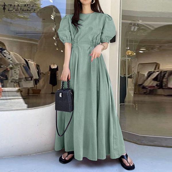 dresses women's puff sleeve sundress zanzea 2022 elegant summer maxi dress casual high waist vestidos female o neck hollow robe, Black;gray
dresses women's puff sleeve sundress zanzea 2022 elegant summer maxi dress casual high waist vestidos female o neck hollow robe, Black;gray