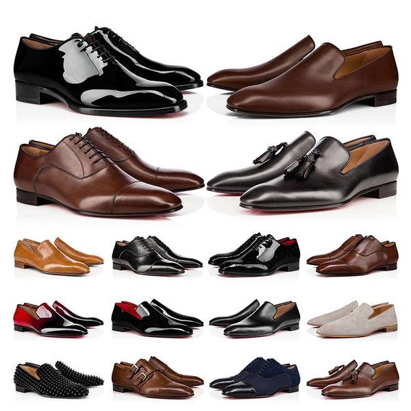 2023 mens dress shoes casual luxury designers genuine patent leather rivets red shoe brown flat men business party wedding oxfords, Black
2023 mens dress shoes casual luxury designers genuine patent leather rivets red shoe brown flat men business party wedding oxfords, Black