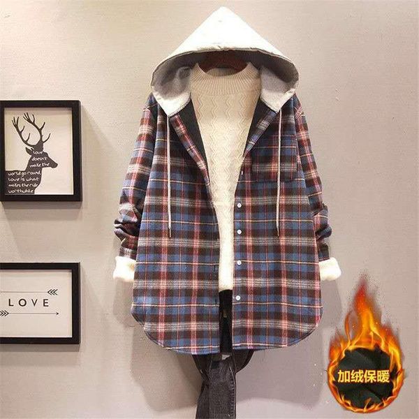shirts women shirt blouse winter hooded plaid shirt baggy coat blusas ropa de mujer, White
shirts women shirt blouse winter hooded plaid shirt baggy coat blusas ropa de mujer, White